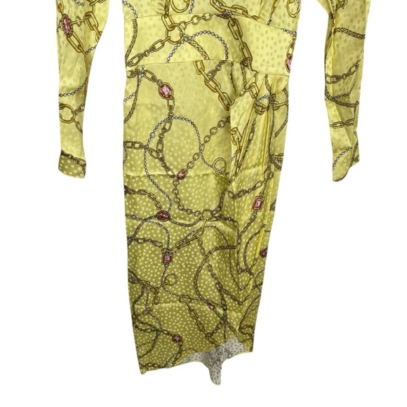 Ronny Kobo Yellow Chain Pattern Kaira Dress SZ XS - Picture 12 of 15